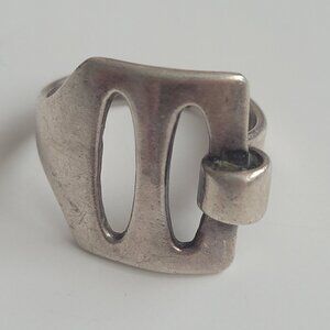 Mid-Century Brutalist Sterling Silver Ring -Size 7